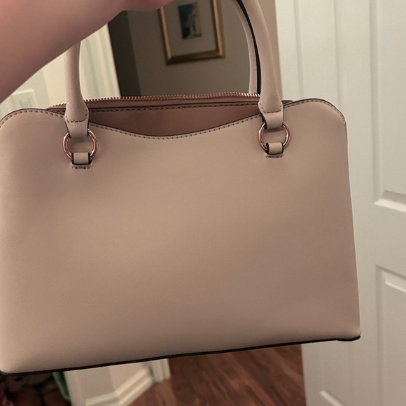 GUESS Beige Satchel with Pink Accents - Picture 2 of 3